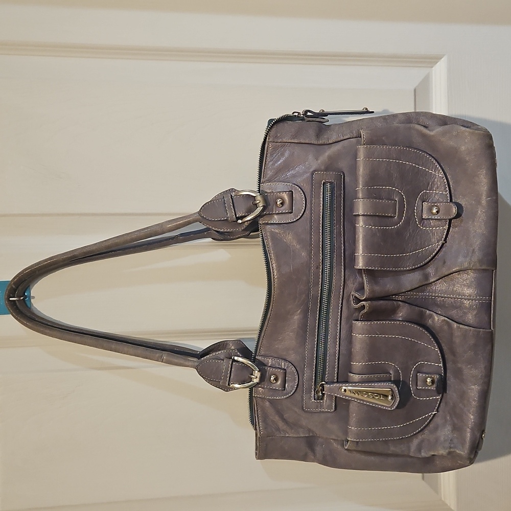 Toscani gray leather bag